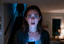 My phone buzzed with a text from my husband: “Can you lock the door?” I smiled—until reality hit. He was on a plane. Thirty thousand feet in the air. “Very funny,” I typed back. No reply. Then I heard footsteps upstairs. Slow. Deliberate. That’s when I realized the message wasn’t a joke… it was a warning.