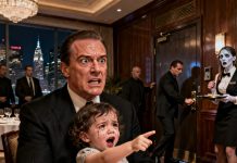 “The Boss’s Silent Heir Spoke One Word—and It Shattered a Lie: A Manhattan Mafia King Watches His Traumatized Two-Year-Old Finally Speak, Only to Point at a Terrified Waitress and Call Her ‘Mom,’ Forcing a Locked-Door Confrontation That Exposes a Geneva ‘Stillbirth’ Cover-Up, a Stolen Baby, and a Mother Who Was Never Meant to Live Long Enough to Remember”