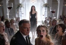 “That girl is just a bastard,” my father said loudly in the middle of the wedding, then pulled his “legitimate” daughter from his second wife forward to show her off. I stood frozen at the back of the hall. The moment her eyes met mine, her face went pale. She screamed, “Oh my God… it can’t be… you’re—” The entire room fell silent. And the secret they had buried for years finally came to the surface.