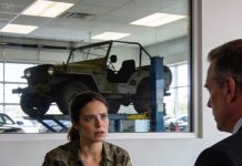 My grandfather gave me the military vehicle he had driven for twenty years. “My honor is in this,” he said. When I came home on leave, it was gone. My father said coldly, “I sold it. Your sibling needed $150,000 for a wedding. Forget it.” I was stunned… until the dealership called. “Ma’am, your grandfather left something in the vehicle. You need to come immediately.” And in that moment, I knew — my family was about to lose its peace.