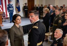 My father sneered to everyone, “She quit the Navy halfway through.” I stood silently at my younger brother’s SEAL oath ceremony, offering no explanation. Then a general suddenly looked straight at me, his voice catching. “Rear Admiral… are you present?” The entire hall rose to its feet. The blood drained from my father’s face. And in that moment, he understood—he had just insulted the wrong person.