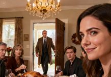 Thanksgiving smelled like turkey and arrogance when my brother warned me, “My boss is the CEO of TechCorp—don’t embarrass me.” I nodded, saying nothing. Then the door opened. CEO Roberts stepped inside, scanned the room, and stopped dead. “Sarah? You’re his sister?” He turned slowly. “You told me she worked retail.” My brother’s face drained of color. I set down my glass, smiled calmly, and realized this dinner was about to cost him far more than his pride.