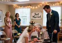 We held our wedding at a nursing home so my grandmother could be there. It wasn’t flashy, but it was real—white flowers on folding tables, soft music in the hallway, her hands trembling as she held mine. My mother rolled her eyes. “Don’t tell anyone,” she sneered. “That’s too miserable.” My sister laughed. “If you post it, people will call it a ‘poverty wedding’—lol.” But that day, my grandmother looked up at me and whispered, “I’m glad I lived to see this.” The next morning, my front door rattled like it was going to break off its hinges. My mother and sister burst in—faces drained, voices shaking— because overnight, something had changed… and they knew it.