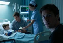 I sat by my son’s hospital bed, watching him sleep, when the head nurse brushed past and slipped a note into my hand: “Don’t come again. He’s lying. Check the camera at 3 a.m.” My stomach dropped. That night, I replayed the footage alone in the dark. My hands started shaking—because what I saw wasn’t an accident, and the truth was far more terrifying than his broken bone.