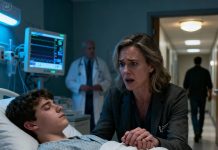 I entered my son’s hospital room after his accident put him in a coma. The doctor said, “there’s little chance he’ll wake up.” My husband left without a word, leaving me alone at his bedside. When I reached to hold his hand, a small key fell from his pocket. Attached was a note with shaky handwriting: “mom, use this to unlock what’s inside.”