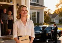 After unbearable abuse from my in-laws, I finally filed for divorce. My father-in-law laughed coldly, “useless excuse for a wife.” My mother-in-law snapped, “good riddance, you leech.” An hour later, a luxury car pulled up to pick me up. My father-in-law began to tremble. “No… it can’t be… why…?”