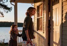 I drove to my mother’s vacation house with her birthday gift on my lap, rehearsing a smile I didn’t feel. At the front door, my six-year-old tightened her grip and whispered, “Mom… don’t go in.” “Why?” I asked, laughing too softly. She shook her head, eyes wet. “Please… let’s go home.” I left the present on the porch and turned away. But on the drive back, something happened I’ll never forget.