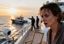 My husband and I were alone on a private yacht. By morning, he had vanished. I called for help—only to hear, “Ma’am, you threw him overboard.” They handcuffed me on the dock. Fifteen years vanished behind bars. The day I walked free, I made myself a promise: I’d find out what really happened. And when the truth surfaced, it hit harder than any sentence—because the betrayal started long before that night.