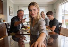 “Leave the keys and get out,” my father shouted during Sunday dinner. “This house belongs to the family now.” My mother nodded without hesitation. I placed the keys on the table and quietly walked away. The next morning, when the mortgage company called them about a $780,000 transfer, I smiled. Because that was when they realized the house had never truly been theirs