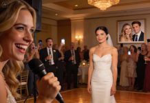 “She grabbed the mic and laughed, ‘Tell them what you really did,’ and the room froze as every eye turned to me. I smiled through the burn, said nothing, and danced my first dance anyway. Three weeks later, her boyfriend called me shaking: ‘Is it true?’ I answered calmly, ‘Ask her.’ He left her that night. She still doesn’t know why—and I never plan to tell her.”