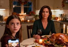 On Thanksgiving night, my daughter and I decorated the table and waited. My sister texted, “I’m not feeling well, so I’ll have to skip this year.” But then my daughter looked at her phone and whispered, “mom… look at this livestream.” On screen, my sister and our parents were laughing at a fancy restaurant. My daughter closed the screen and said, “mom, leave this to me.”