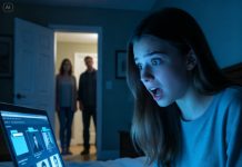 On my 18th birthday, my parents smiled and handed me a brand-new laptop. “You deserve this,” my mom said. I believed her—until the screen lit up. My stomach dropped. “What… is this?” I whispered, my hands shaking. It wasn’t a gift. It was a message. I didn’t scream. I didn’t cry. I made one decision that changed everything—and the knock on the door the next morning proved it.