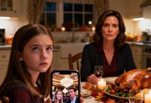 Thanksgiving night, my daughter and I set the table and waited. My sister messaged, “I’m sick, so I’m sitting this one out.” Then my daughter stared at her phone and whispered, “Mom… look at this livestream.” There they were—my sister and my parents—smiling and toasting in a high-end restaurant. My daughter turned the screen black and said quietly, “Mom… I’ll take care of it.”