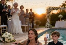 My sister’s wedding wasn’t a celebration—it was a trap. My mother leaned in and said, “You’re alone. Hand your house to your sister.” I said no. She pushed me into the pool like I was nothing. I came up gasping—then my ten-year-old walked to the edge, calm as steel. He held up something small and whispered, “Grandma… recognize this?” My mother and sister froze so hard the whole room went silent.