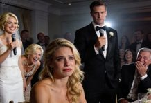 At my sister’s wedding, she mocked me in her speech: “My sister is a single mother, unwanted by anyone.” The room laughed. My mom added: “She’s a used product!” Dad covered his mouth to stifle a chuckle. Then the groom stood up and grabbed the mic. The room froze.