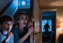 At midnight, my husband’s child grabbed my wrist and pulled me toward the attic. “What’s going on?” I gasped. “Shh,” they signaled, eyes wide. I crept closer and peeked through a narrow slit. What I saw on the other side made my hands go cold. Before I could even react, the floorboard behind us creaked. And then—someone whispered my name from the dark.