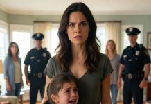 I came home from a work trip a day early and found my five-year-old daughter sobbing in front of two police officers. “Mama, they’re going to take me,” she cried, shaking. My mom stood there saying, “We were just concerned,” while my sister looked away. I didn’t scream. I didn’t panic. I listened—and took action. A week later, the roles were reversed, and they were the ones begging for mercy.