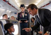 A Black boy’s first-class seat was taken by a white passenger who said, “Poor Black kids should sit in economy.” — the ending made that passenger deeply regret it…