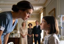 On my first day at work, they warned me, “This girl hasn’t spoken for three years.” But as I wiped her hands, I felt her fingers tremble slightly. I leaned down and whispered, “If you can hear me… look at me.” She looked straight at me. And I knew instantly — this wasn’t silence. This was a secret the entire wealthy family was hiding.