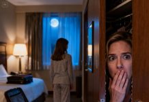 It was late at night during a family trip with my parents and sister. Suddenly, my daughter grabbed my arm, her voice trembling. “Mom—hide in the closet… now.” Confused, I slipped inside the closet as she shut the doors. A moment later, we heard the sound of our hotel room door… unlocking.