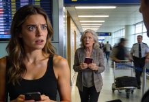 I stared at the departure board while Mom hissed, “You can’t afford this, stay behind,” and walked away with my ticket. Minutes later, my phone exploded—my credit card maxed out on Paris hotels and designer bags, her smiling all over Instagram. I was shaking at the gate when I heard my name. Mom stood there, pale, clutching my passport. “We need to talk,” she whispered. Suddenly, the trip wasn’t the surprise anymore.