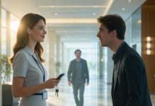 I still hear his laugh echoing in the hallway as he said, “Relax, I was just messing with you,” and walked away while my face burned. I rebuilt myself in silence, learned my worth, and forgot his name. Six months later, he stood in front of me shaking, whispering, “Please, I made a mistake—give me one chance.” I smiled politely, because the answer was already clear… and it wasn’t mercy.