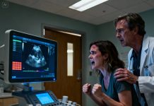 The ultrasound room went silent when the doctor froze. She grabbed my arm and hissed, “You have to go. Divorce him. Now.” I demanded answers. “No time,” she said, angling the monitor toward me. “You’ll understand.” One glance was enough. The image wasn’t a complication—it was proof. And in that moment, shock turned into fury, because everything I trusted had been a lie.