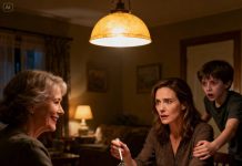 When my mother-in-law smiled and said, “Eat this soup, it’s good for you,” I trusted her completely. But my ten-year-old son had been hiding nearby… and saw something that made him run to me shaking. “Mom… please don’t eat it,” he whispered. I froze, spoon hovering in midair. In that moment, I realized danger wasn’t outside our home… it was sitting right at the table.