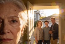 I never told my son I make three million a month. He thought I lived on a modest pension. When I arrived at his fiancée’s parents’ house, her mother looked me over and whispered, “So… you don’t work anymore?” I smiled and nodded. At dinner, her father laughed and said, “At least she won’t be a burden.” I set my fork down, realizing this little test was about to reveal far more than they expected.