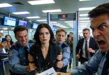 At the airport security checkpoint, an officer stopped me. “Ma’am, please come with us.” He presented a report bearing my name—serious allegations filed by my own parents, all to make sure I’d miss the inheritance hearing. I didn’t panic. I simply said calmly, “Open the emergency call log. Right now.” He looked at the screen, froze… and his tone suddenly changed when he read the caller’s name.