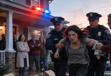 At six in the morning, a loud knock jolted me awake. A police officer stood on the porch, holding up a document. “Eviction order.” Across the street, my parents stood watching in silence. My mother said coldly, “You should have listened to the family.” My father added, “Pack up. You’re leaving today.” I calmly asked the officer, “Who filed this order?” He looked down at the paper… and his expression suddenly changed.