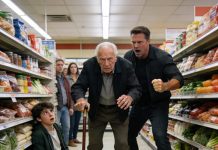 I stood in aisle four, leaning hard on my cane, hands shaking as a man twice my size towered over a kid who looked terrified. My heart was pounding, my body screaming no—but my feet didn’t move. I stepped between them anyway, cane planted like a line in the floor. In that moment, fear didn’t matter. The kid did.