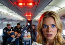 The flight attendant handed me a soda with a napkin tucked underneath. I almost ignored it—until I read the words: “Move to the back. Leave your bag.” I looked up, confused. “Why?” I whispered. She leaned closer, her smile frozen for the other passengers. “Trust me.” My pulse spiked as I stood casually and walked down the aisle. Seconds later, the cockpit door burst open—and I realized I had just been quietly removed from