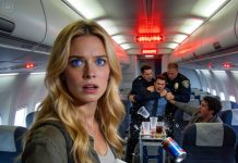 I thought it was a mistake when the attendant pressed a drink into my hand and mouthed, “Go. Now.” The napkin read: “Back of the plane. Don’t argue.” My seatmate glanced at me suspiciously. “What’s wrong?” he asked. “Nothing,” I forced a smile. I walked away just as two federal agents moved swiftly down the aisle toward my row. And that’s when I understood—I hadn’t been warned about turbulence. I had been warned about him.