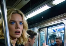 “Stay on,” the man beside me murmured, gripping the edge of his seat. “Trust me.” My stop was seconds away. “I don’t even know you,” I whispered back. He tilted his head toward the window. “But he knows you.” I followed his gaze—and froze. On the platform stood a familiar figure, waiting too deliberately. The doors began to slide open. And I had exactly three seconds to decide who I trusted more.