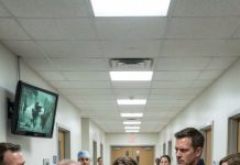 In the corridor of the military hospital, the father screamed and demanded that his son’s fiancée be thrown out, insisting she brought bad luck—but the moment the battlefield footage was played, it exposed who the most shameful person really was.