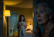 When my niece came to live with us, she refused every bath, choosing to clean herself alone behind a locked door. My concern grew. One night, I quietly peeked inside — and what I saw stopped my heart. “Grandma, please… don’t tell anyone,” she begged. Then, in a shaking voice, she revealed the reason. The horror in her words left me frozen in place.