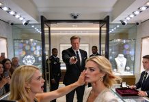 In a jewelry store, my jealous sister slapped me and sneered, calling me a “shadow” for getting VIP treatment—until a billionaire stepped through the door, eyes cold: “Lay a hand on my wife again, and you’ll regret it.” She went rigid… then started stuttering.