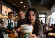 While I was standing in line at Starbucks with my husband, the barista kept staring at me. When I got my drink, there was a note stuck to the bottom of the cup. “Bathroom. Come alone.” Without letting my husband notice, I quietly went into the restroom. The truth I heard there changed my life forever… 😨