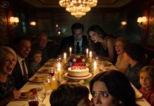 At my sister’s birthday dinner, everyone was laughing—until my 6-year-old son tugged my sleeve. “Mom… that man at the table,” he whispered. “That’s not Aunt Lisa’s husband.” I laughed it off. But when I looked again, the man froze, staring straight at my son. Then my sister leaned toward me and quietly said something that made my heart stop.