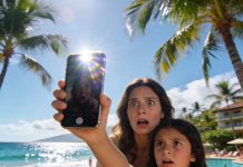During our family trip to Hawaii, my eight-year-old daughter grabbed my hand and whispered, “Mom… we need to go home. Now.” When I asked why, she pulled out a phone and showed me a single photo. The moment I saw it, I froze completely. I grabbed her and booked the next flight. When we got home, what was waiting for us left me shaking.