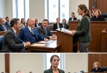 The courtroom laughed when my husband did. Victor Hale leaned back in his chair, smirking as if twenty years of my life were a joke. “She wasn’t my partner,” he told the judge. “She was a pack mule who carried boxes and followed orders.” The humiliation should have broken me. Instead, I quietly stood up, unbuttoned my jacket, and revealed the scars running across my shoulders and ribs. The laughter vanished instantly. Victor’s face did too.
