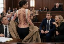 When the judge demanded order, I rose from my seat and slowly removed my heavy coat. Gasps filled the courtroom as the jagged purple whip scars across my back and shoulders came into view. My husband’s face drained of color, but his mistress still laughed. “She did that to herself for attention, you fool,” she snapped. I said nothing. I unlocked my phone, sent the high-definition video to the courtroom screen, and let everyone watch him gripping the belt. Seconds later, the handcuffs clicked around his wrists.