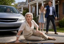 After my son-in-law pushed me under a car, he leaned down and whispered, “Tell your daughter it was an accident—if you survive.” I pulled myself up, looked him in the eyes, and smiled. “She already knows what you are.” His face hardened. Then my daughter stepped out from behind the parked van, holding the file he had spent years trying to hide. What she revealed next destroyed more than his marriage.
