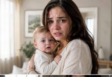 “Please, sir… do you have any work for me? I’ll clean, cook, anything. My little girl hasn’t eaten.” The voice made me stop. When the woman lifted her face, my whole world froze. It was my wife—the woman I had buried in my heart for two years—holding our one-year-old daughter in her arms. With tears in her eyes, she whispered, “Your mother took me away and told everyone I died.” Rage burned through me. I called the police, and before midnight, the woman who raised me was led away in handcuffs.