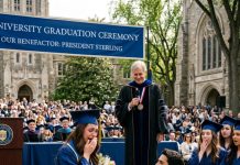 Everyone at college mocked me for dating the young janitor who cleaned classrooms after midnight. They said I was wasting my future on a man with no ambition. I ignored them because he was kind when I had nothing. On graduation day, he knelt beside the stage and asked me to marry him. Before I answered, the university president grabbed the microphone. “Ladies and gentlemen,” she announced, “meet the anonymous billionaire who funded this entire campus.”