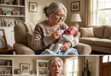 My son and his wife asked me to babysit their newborn while they went shopping. But no matter how much I tried to comfort the baby, it kept crying intensely, so I thought something was wrong. When I lifted the clothes to check the diaper, there was something unbelievable. My blood ran cold and my hands trembled. I quickly picked up the baby and rushed to a certain place…”