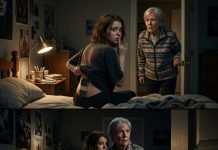 My granddaughter moved in with us but refused to bathe, locking herself in her room and wiping her skin with a towel every night. One evening, I quietly opened the door and froze when I saw the bruises hidden beneath her clothes. “Grandma, please don’t tell anyone,” she begged, trembling. Then she whispered, “The person who did this lives in this house—and he checks my room after you fall asleep.”
