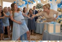 I was eight months pregnant, standing beneath soft-colored balloons, when my friends shouted, “This is for you and the baby!” Then someone whispered that they had collected $50,000 to help with my medical bills. I was crying from gratitude—until I saw my mother staring at the donation box like it belonged to her. “Step aside,” she snapped, reaching for it. “Mom, stop! That money isn’t yours!” Her face turned cold. She grabbed a heavy iron rod from behind the decorations and hissed, “You never deserved any of this.” Then the strike hit my stomach—and my water broke.