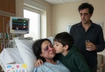 The first thing I heard after waking from a coma wasn’t a doctor’s voice—it was my son’s trembling whisper. “Don’t open your eyes, Mom… Dad’s waiting for you to die.” Every instinct told me to sit up, but I stayed perfectly still. As my husband spoke quietly outside the hospital room with my sister, the horrifying truth became impossible to ignore. The crash that had nearly killed me hadn’t been an accident at all. It had been carefully planned, and the two people I trusted most were simply waiting for me to disappear so they could take everything I owned.